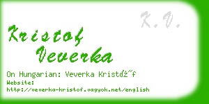 kristof veverka business card